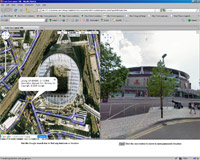 streetview screen Google maps
