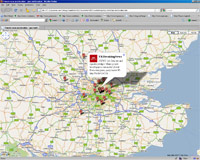 twit gmap screen Google maps
